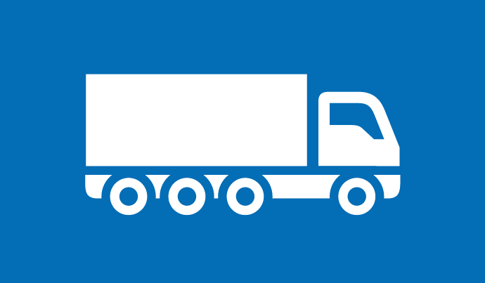 Icon eines LKWs mit Aufbau