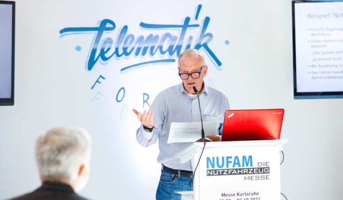 Telematik Telematik auf der NUFAM, digitaler Tachograph, Fahrerkarte, Speditionen