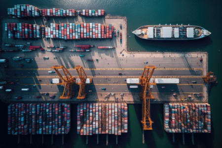 NUFAM Containerhafen aus der Vogelperspektive