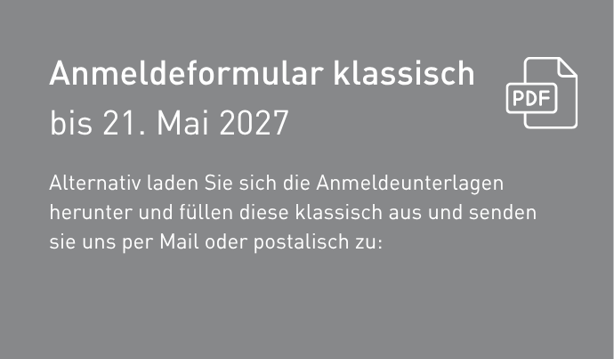Grafik für die schriftliche Anmeldung